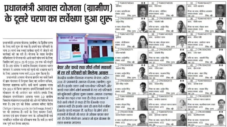 PM Awas Yojana Survey