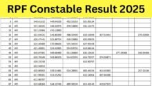 RPF Constable Result 2025