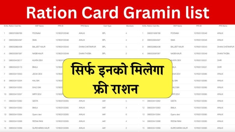 Ration Card Gramin List